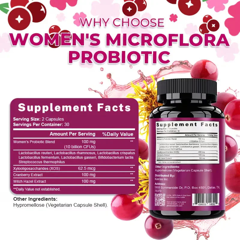 Women's Probiotic & Prebiotic Capsules – 150ct | Gut & pH Balance Peaceful Pleasures