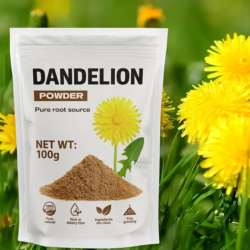 Dandelion Powder 100g | Pure Herbal Supplement for Daily Wellness Peaceful Pleasures