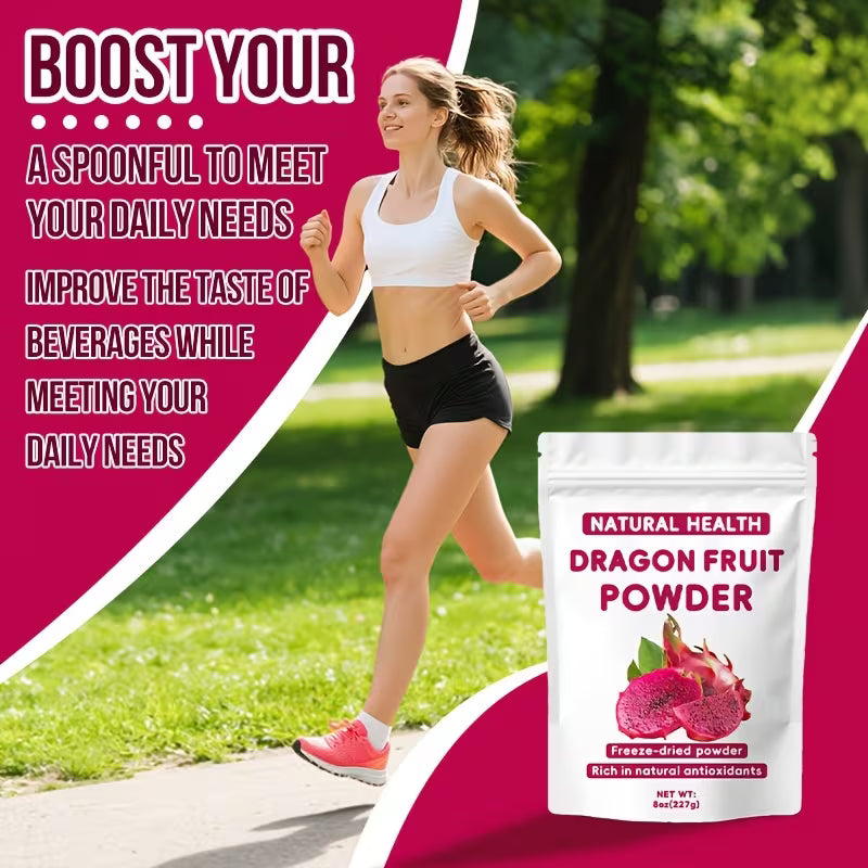 Premium Dragon Fruit Powder 8oz (227g) – Freeze-Dried Peaceful Pleasures