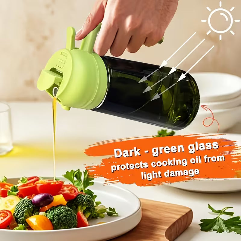 2-in-1 Glass Olive Oil Dropper & Cooking Sprayer | 2pcs Peaceful Pleasures
