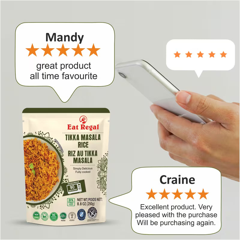 Eat Regal Tikka Masala Rice 8.8oz (Pack of 6) Peaceful Pleasures