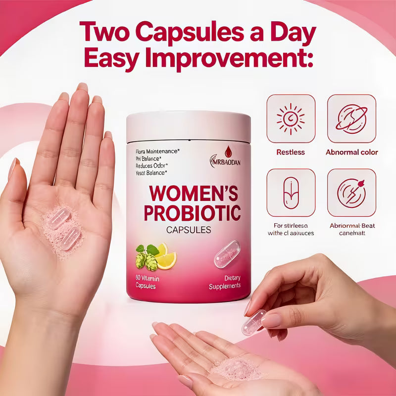 Women's Probiotic Capsules, 60 Count – Intimate Flora & Feminine Health Peaceful Pleasures