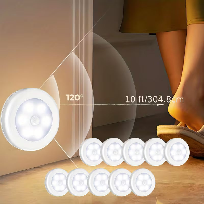 10 Pack LED Motion Sensor Cabinet Light – Battery Powered Peaceful Pleasures
