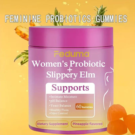 FEDUMA Women's Probiotic Gummies – Pineapple Flavor, 60 Count Peaceful Pleasures