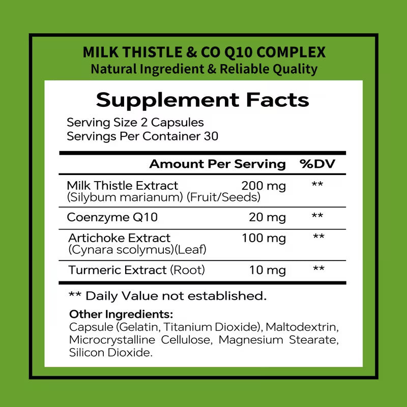 VORDLIFE Milk Thistle & CoQ10 Liver Support – 60 Capsules Peaceful Pleasures