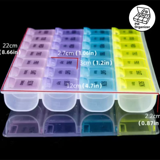 Compact Medicine Organizer - Pill Container for Travel & Home Peaceful Pleasures