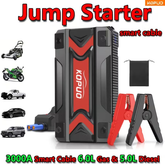 Portable Car Jump Starter & Power Bank – 12V Battery Booster Peaceful Pleasures