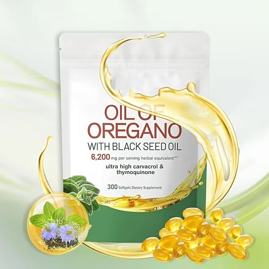 Oil of Oregano 300 Capsules with Black Seed Oil Peaceful Pleasures