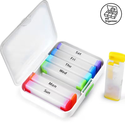 Weekly Pill Organizer 2 Times A Day | 7-Day AM PM Travel Pill Case Peaceful Pleasures