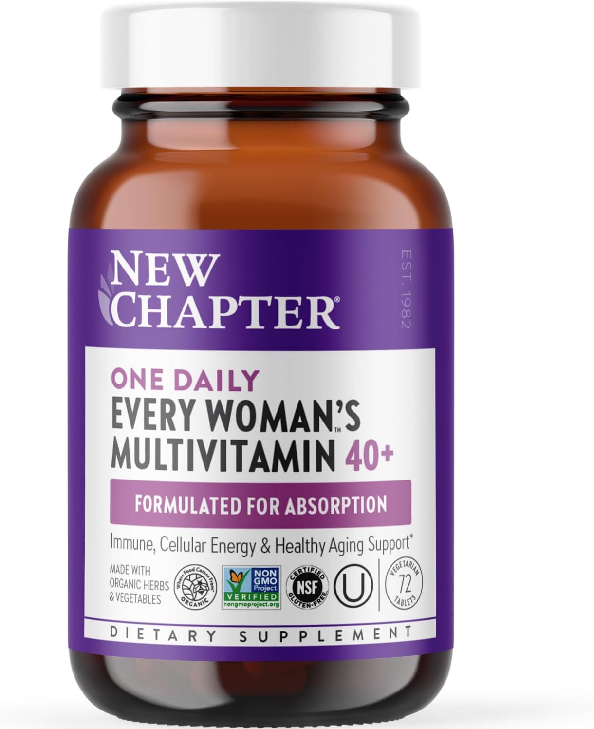 New Chapter Every Woman's Multivitamin 40+ bottle on a white background