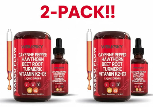 Cayenne Pepper Liquid Drops | Hawthorn, Beet Root, Turmeric, K2+D3 | 2-Pack Peaceful Pleasures