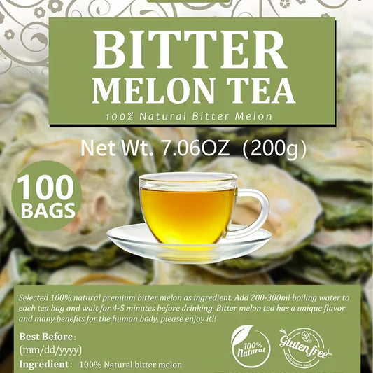 Premium Bitter Melon Tea Bags – 100 Count, 7.06oz Peaceful Pleasures
