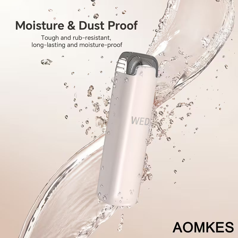 Moisture and dust proof device with water droplets and 'AOMKES' branding