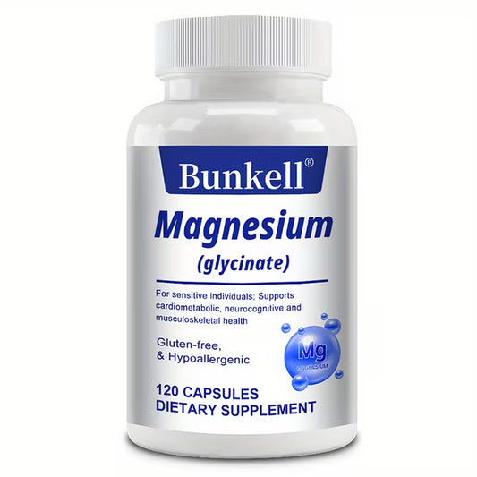 Magnesium Glycinate 120 Capsules – Gluten Free & Hypoallergenic Peaceful Pleasures Health and Wellness