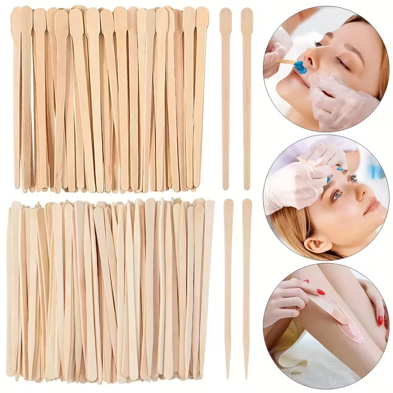 50 Wooden Eyebrow & Facial Hair Remover Sticks Peaceful Pleasures