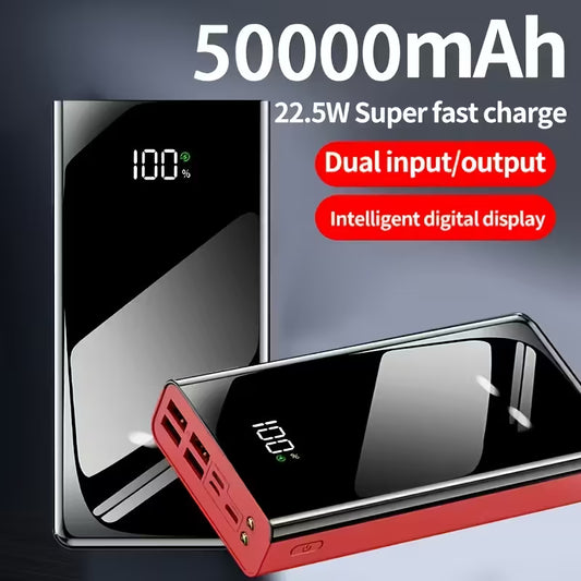 30000mAh/50000mAh Portable Power Bank – 22.5W Fast Charge Peaceful Pleasures