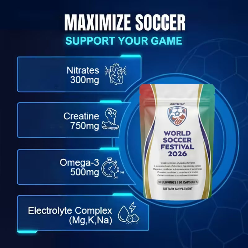 World Soccer Festival 2026 – Performance Capsules (60ct) Peaceful Pleasures