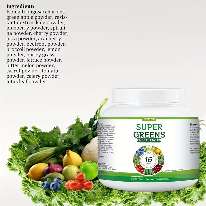 Super Green Powder | Superfood Milkshake 17.6 oz (500G) Peaceful Pleasures