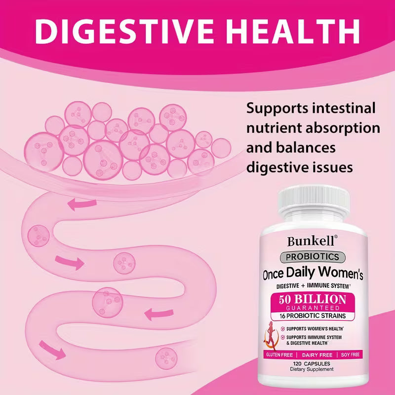Women's Once Daily Probiotic – 50B CFU, 16 Strains, 120ct Peaceful Pleasures