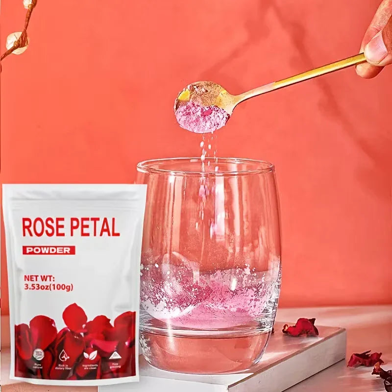Rose Petal Powder 3.35oz | Tea, Smoothies, Lattes & Face Masks Peaceful Pleasures