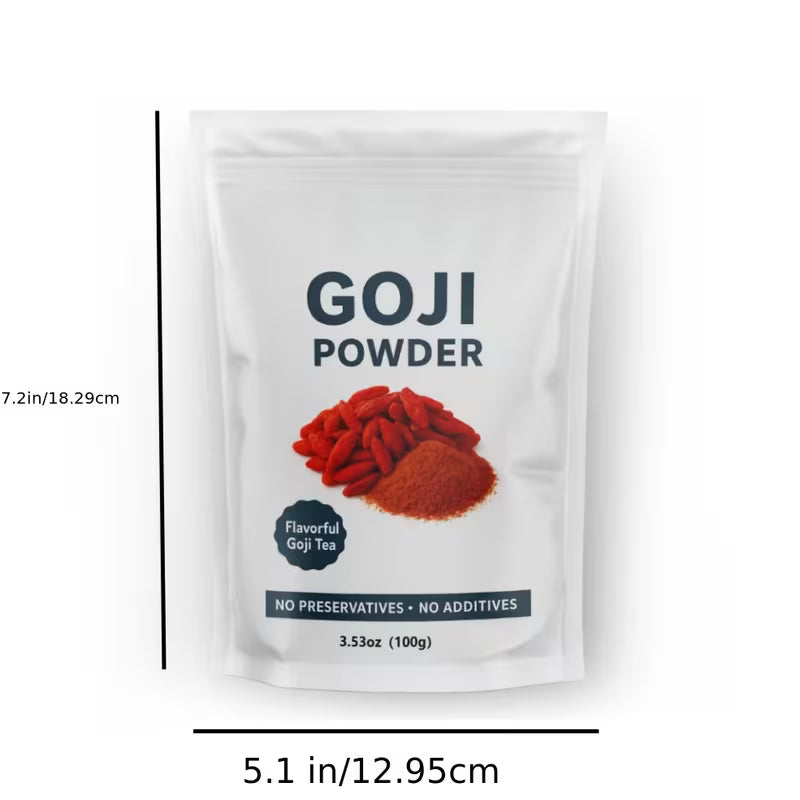 Goji Berry Juice Powder 100g – Freeze-Dried Wolfberry Powder Peaceful Pleasures