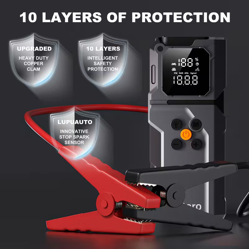 Jump Starter with Air Compressor 10000A 160 PSI Battery Pack Peaceful Pleasures