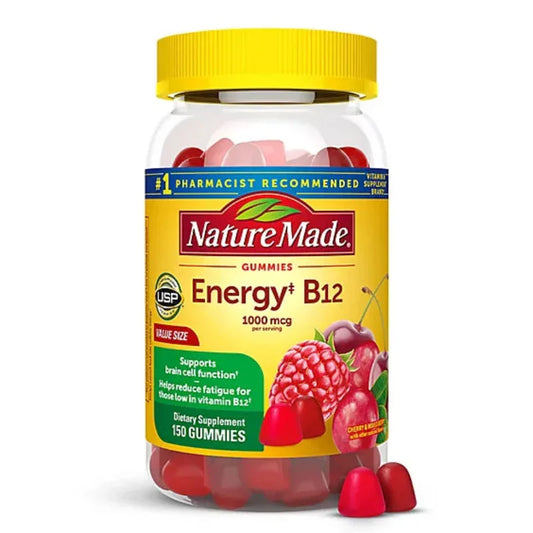 Nature Made Adult Gummies Energy B12 1000 Mcg Per Serving Cherry & Mixed Berries - 150 Count Nature Made