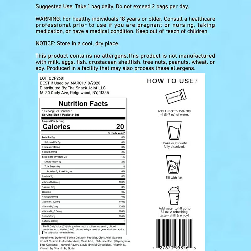 Lytavia Loaded Tea Electrolyte Powder with Caffeine 6-Pack Peaceful Pleasures
