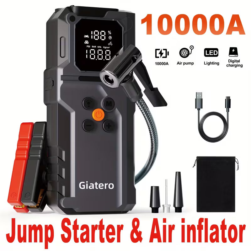 Jump Starter with Air Compressor 10000A 160 PSI Battery Pack Peaceful Pleasures
