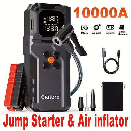 Jump Starter with Air Compressor 10000A 160 PSI Battery Pack Peaceful Pleasures