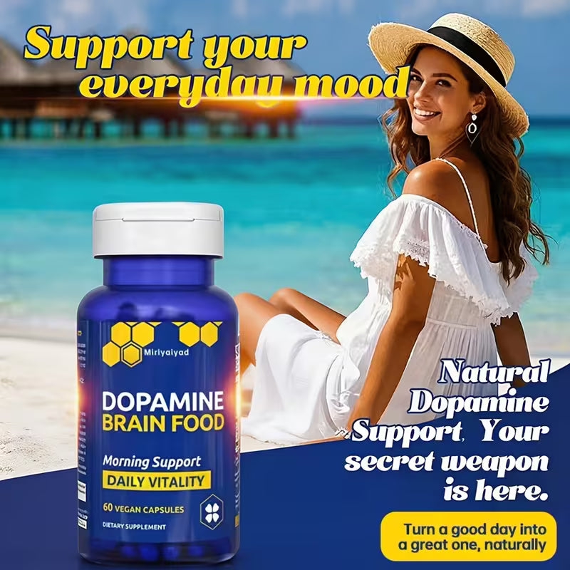 Dopamine Brain Food Support Supplement – Morning & Daily Vitality Peaceful Pleasures