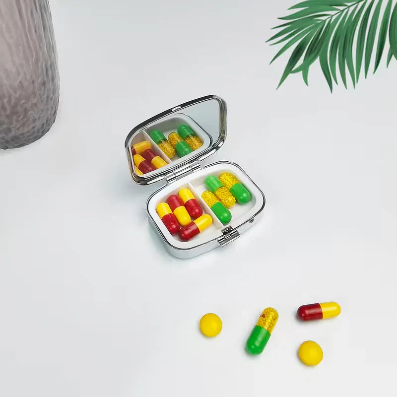 Floral Metal Medicine Box Set (4pcs) – 3D Gel Print Peaceful Pleasures