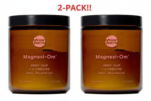 Two jars of Moor Juice Magnesi-Om on a white background with '2-Pack!!' text above.