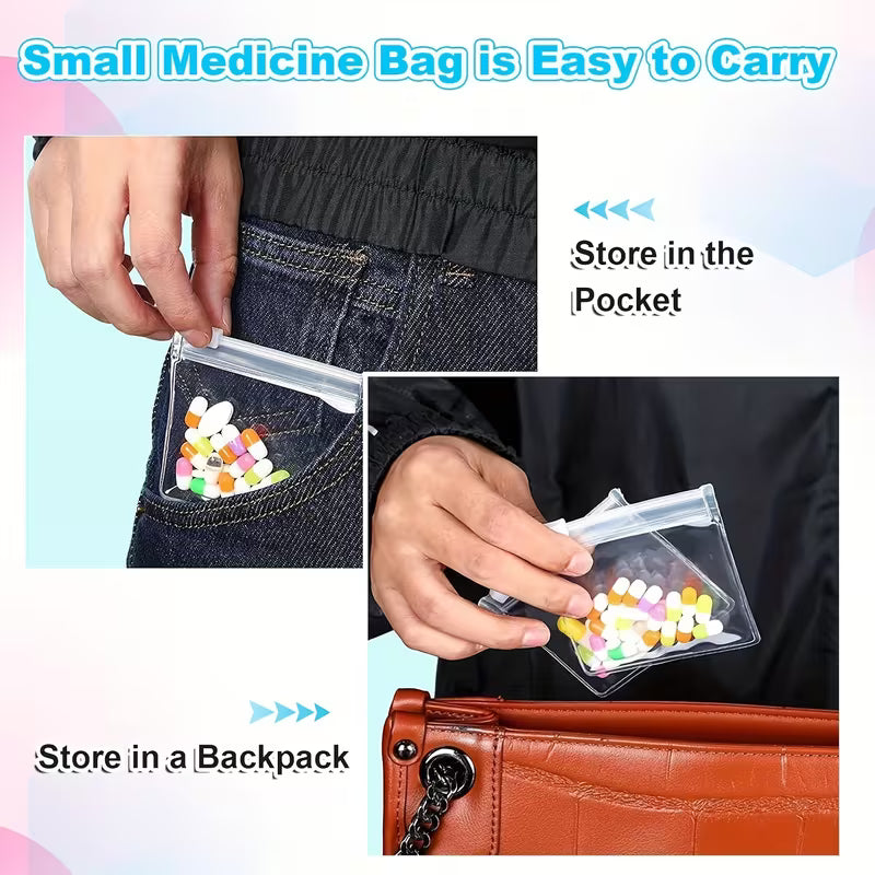 28-Piece Reusable Medicine Bag Set with Zipper Closure Peaceful Pleasures