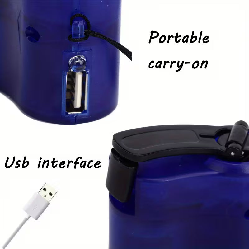 Portable Hand Crank Emergency Charger for Smartphones – Blue Peaceful Pleasures