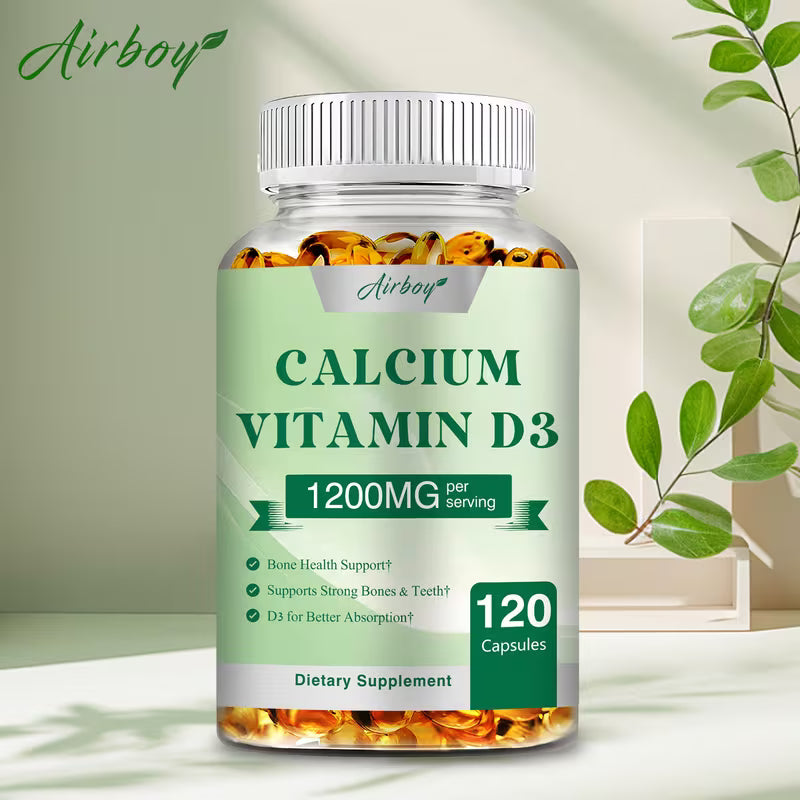 Calcium Vitamin D3 – Bone Health Support, Strong Bones And Teeth, D3 for Better Absorption – 120pcs (2-Pack) Peaceful Pleasures