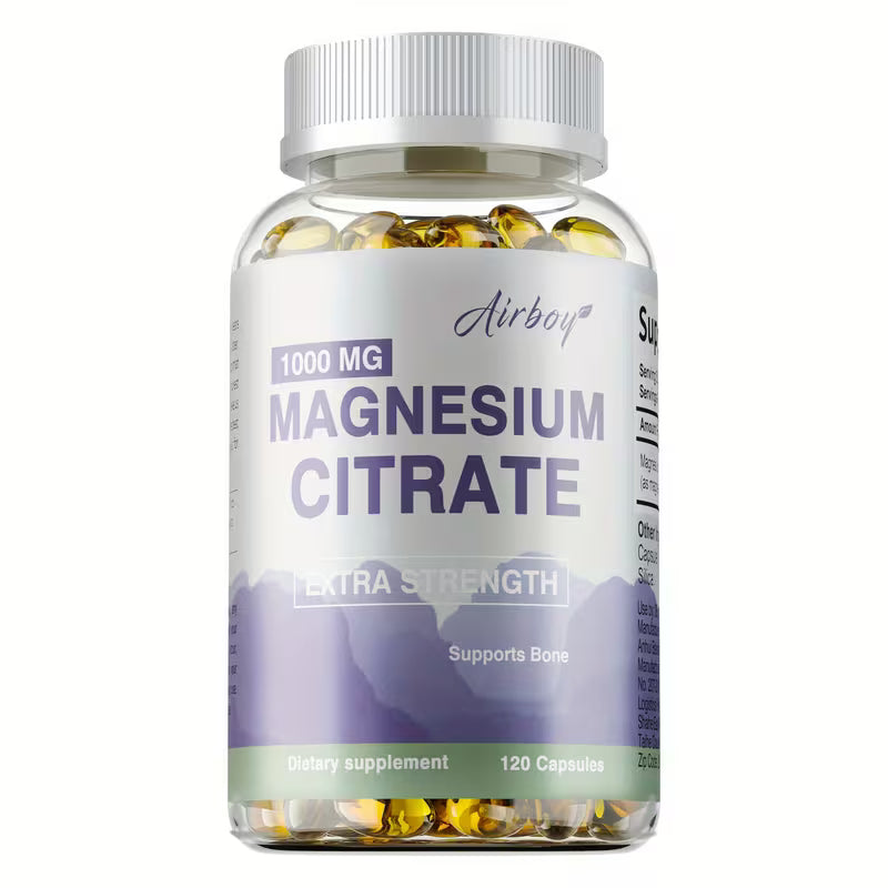 Magnesium Citrate 1000mg – Muscle & Nerve Support, 120 Capsules Peaceful Pleasures