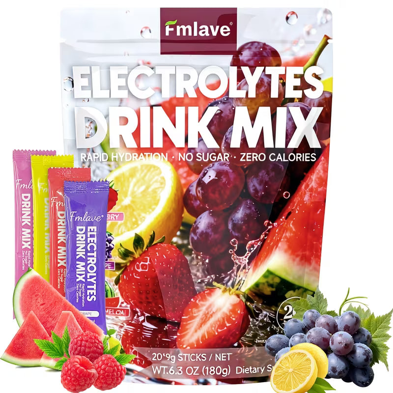 Electrolyte Powder Variety Pack – 20 Packets, 4 Flavors, 0 Calories Peaceful Pleasures