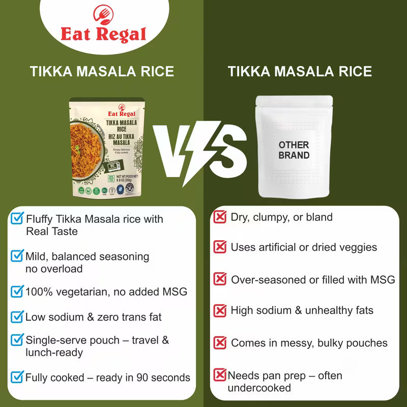 Eat Regal Tikka Masala Rice 8.8oz (Pack of 6) Peaceful Pleasures