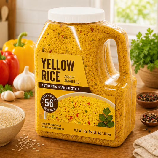 Value Bundle Premium Yellow Rice Seasoned Long Grain 3.5lb Peaceful Pleasures