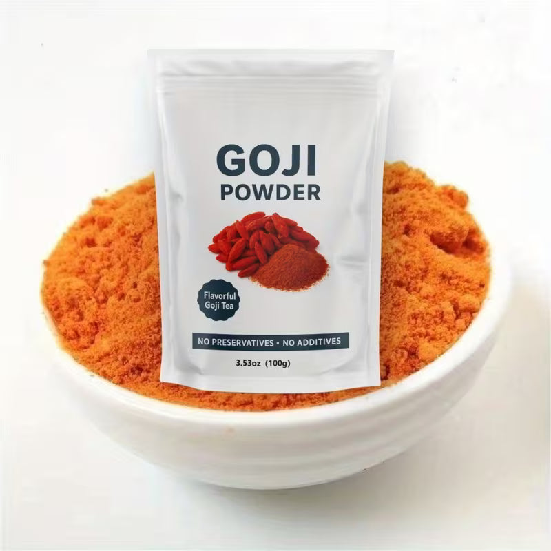 Goji Berry Juice Powder 100g – Freeze-Dried Wolfberry Powder Peaceful Pleasures