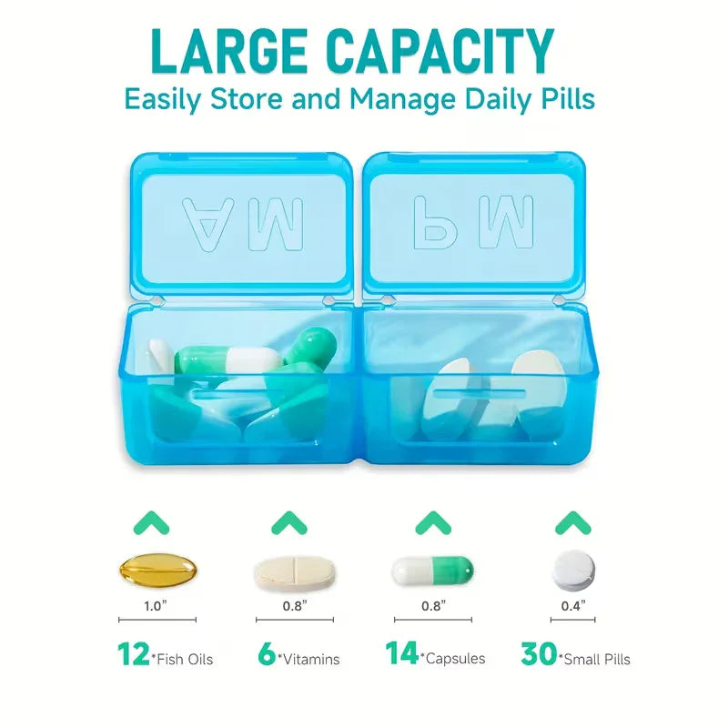 Monthly Pill Organizer – 32 Compartments, 3x Daily, 30-Day Peaceful Pleasures
