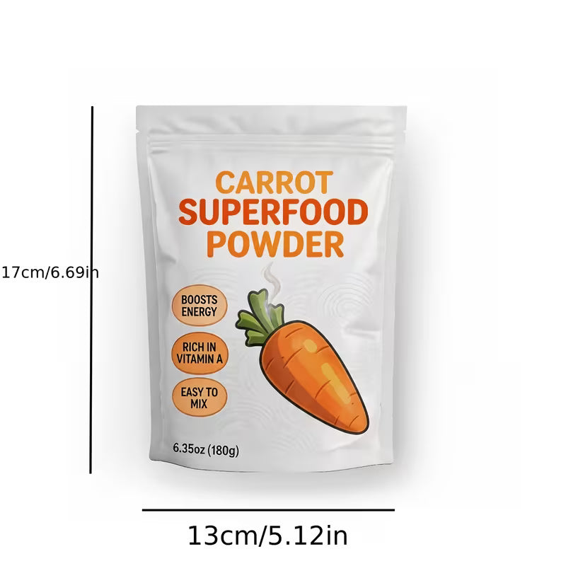 Carrot Powder – Fresh Superfood for Smoothies & Baking, 180G Peaceful Pleasures
