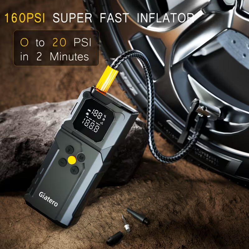 Jump Starter with Air Compressor 10000A 160 PSI Battery Pack Peaceful Pleasures