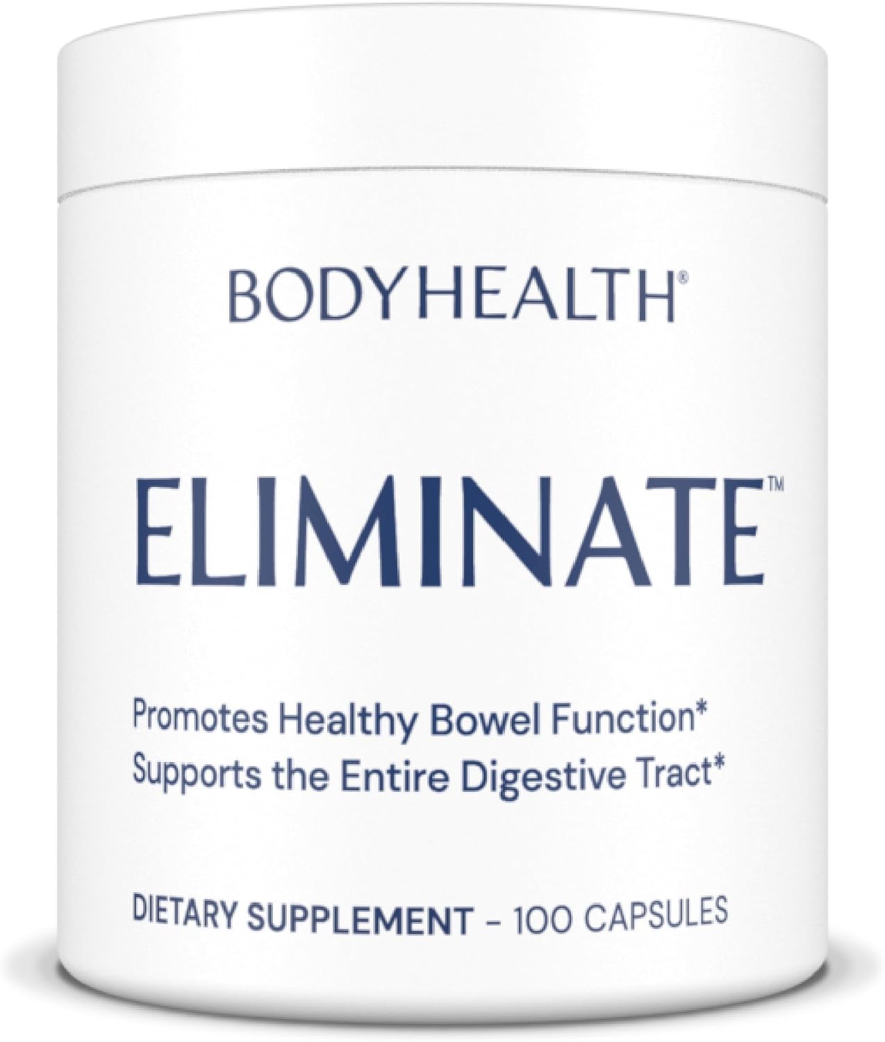 BodyHealth Eliminate dietary supplement container on a white background