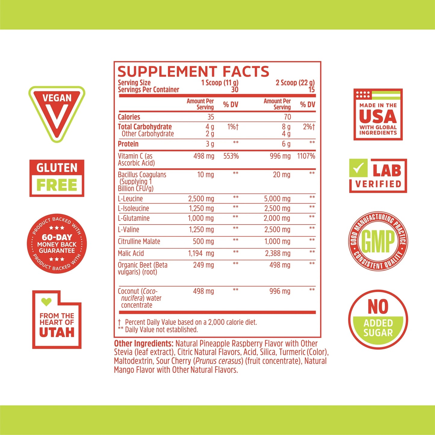 Zhou Nutrition Muscle BCAA Powder | Muscle Recovery | Optimal Absorption | 30 Servings