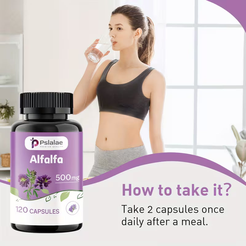 Alfalfa Green Superfood – Digestive Support | 120 Capsules Peaceful Pleasures