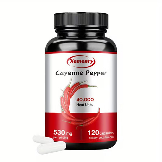 Cayenne Pepper 530mg – Digestion, Heart & Circulation Support (120ct) Peaceful Pleasures