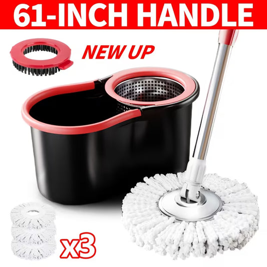 Spin Mop & Bucket Set with Wringer – 360° Rotating Peaceful Pleasures
