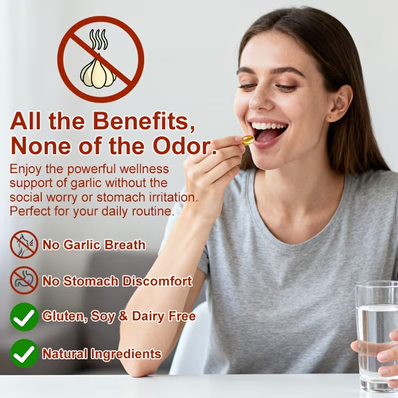 High Potency Aged Garlic Softgels – 300 Count, 7,500mg Peaceful Pleasures